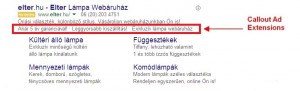 Adwords - Feliratbővítmények működése