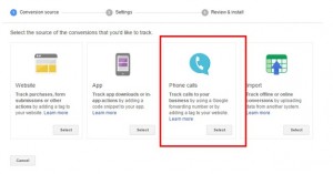 AdWords hívások nyomon követése - Konverzió típusok kiválasztása