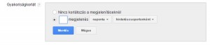 AdWords Remarketing: Gyakoriságkorlát beállítása