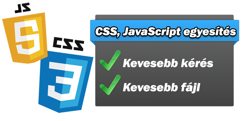 A CSS és JavaScript kódok egyesítése sokat javíthat