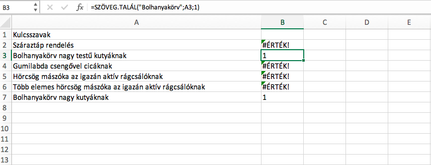 Szoveg.talal-Excel-fuggveny